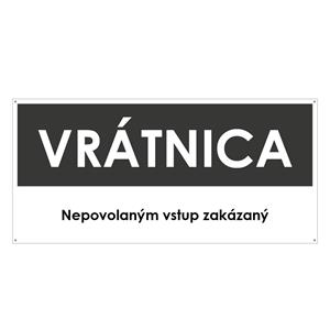 Vrátnica, šedá, plast 2mm s dierkami-190x90mm