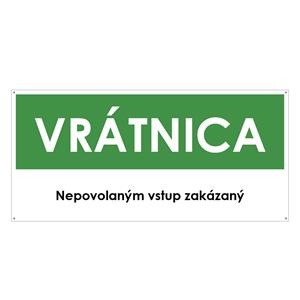 Vrátnica, zelená, plast 2mm s dierkami-190x90mm