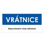 VRÁTNICE, modrá, plast s dírami 2 mm 190x90 mm