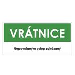 VRÁTNICE, zelená, plast 1 mm 190x90 mm