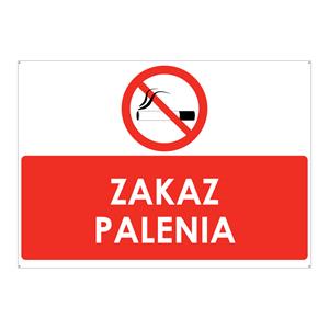 ZAKAZ PALENIA, płyta PVC 2 mm z dziurkami, 210x148 mm