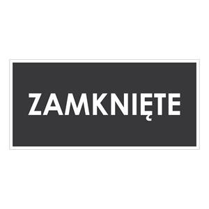 ZAMKNIĘTE, szary - płyta PVC 1 mm 190x90 mm