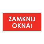 ZAMKNIJ OKNA!, płyta PVC 2 mm z dziurkami, 190x90 mm