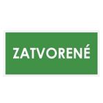 Zatvorené, zelená, plast 2mm,190x90mm