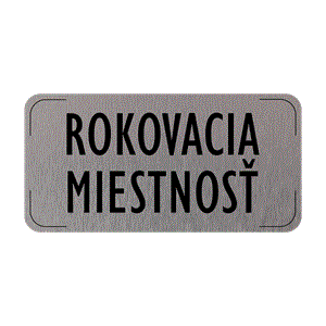 Znak drzwi - Jednací místnost, płyta aluminiowa, 160 x 80 mm