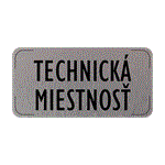 Znak drzwi - Technická místnost, płyta aluminiowa, 160 x 80 mm