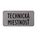 Znak drzwi - Technická místnost, płyta aluminiowa, 160 x 80 mm