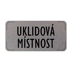 Znak drzwi - Uklidová místnost, płyta aluminiowa, 160 x 80 mm