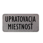 Znak drzwi - Uklidová místnost, płyta aluminiowa, 160 x 80 mm