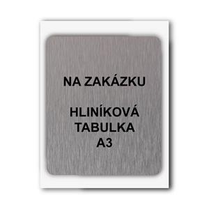 Znak na zamówienie, płyta aluminiowa, format A3 mm